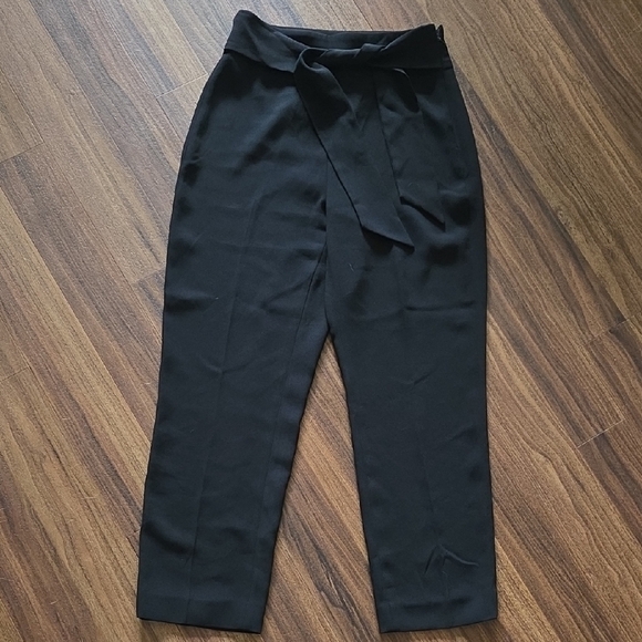 RW&CO Black High-Waisted Tie Pants Size 6 - Picture 2 of 6